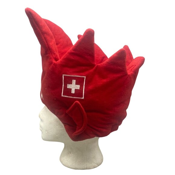 uefa euro 2008 knome hat costume Halloween net top red hook & loop ears os READ - Picture 1 of 9